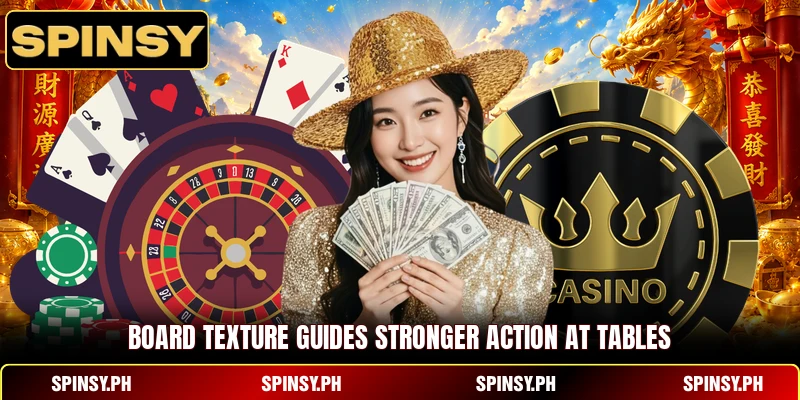 Board texture guides stronger action at tables