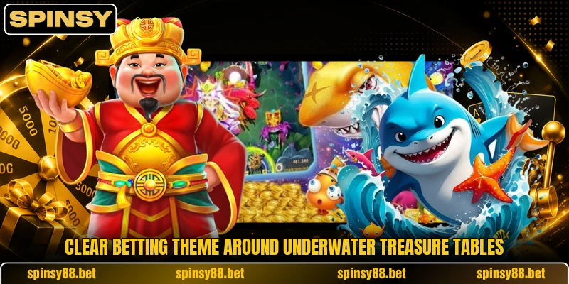 Clear betting theme around Underwater Treasure tables