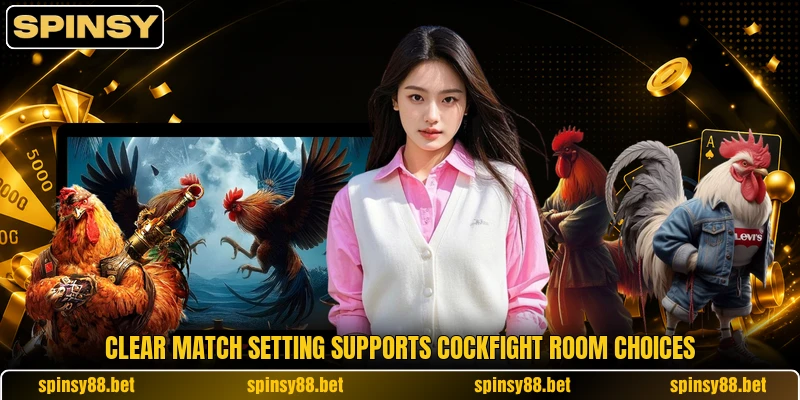 Clear match setting supports cockfight room choices