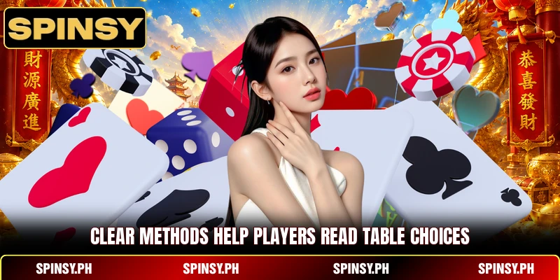 Clear methods help players read table choices