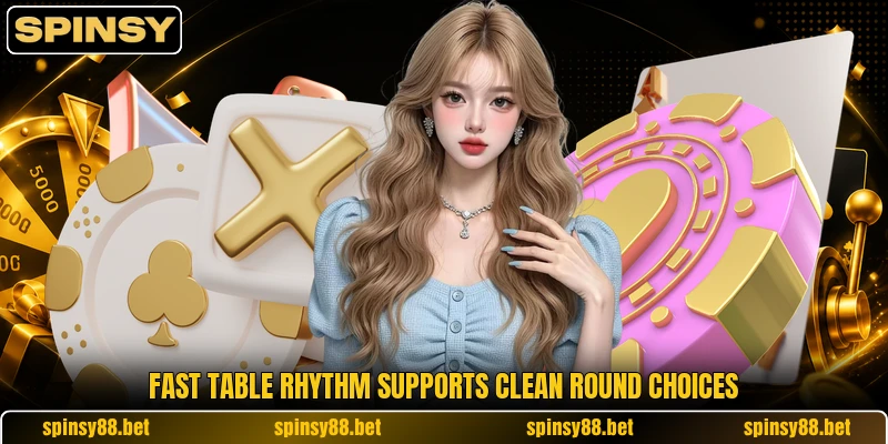 Fast table rhythm supports clean round choices