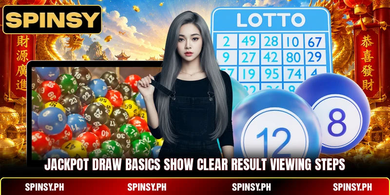 Jackpot draw basics show clear result viewing steps