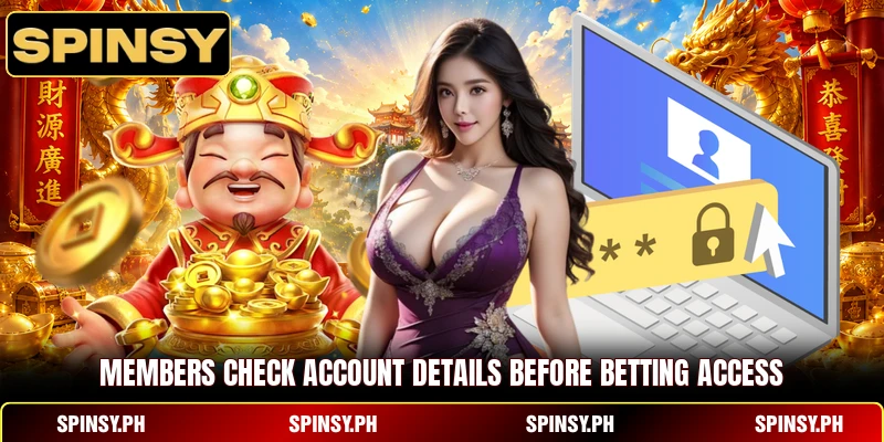 SPINSY registration 6 Members check account details before betting access