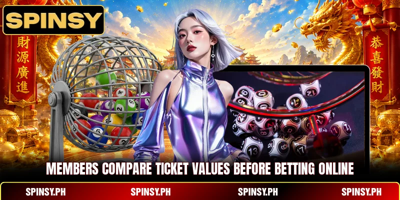 Members compare ticket values before betting online