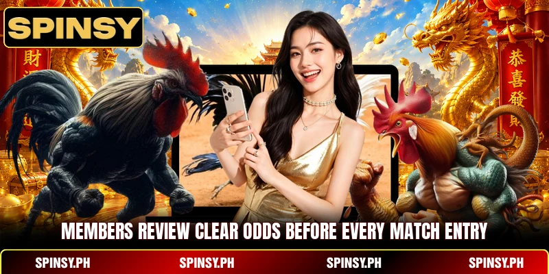 Members review clear odds before every match entry