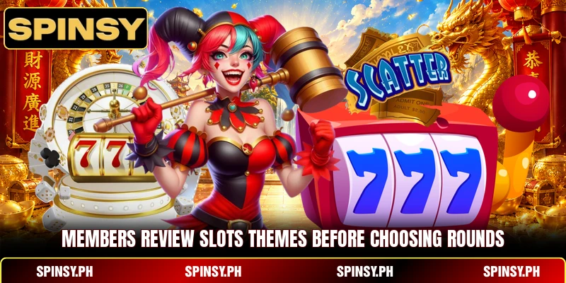 Members review slots themes before choosing rounds