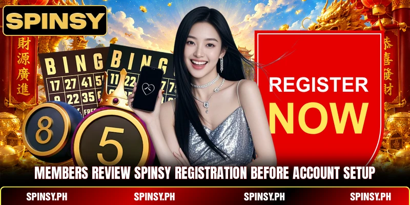 SPINSY registration 4 Members review SPINSY registration before account setup