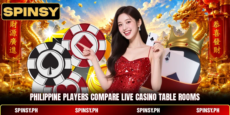 Philippine players compare live casino table rooms