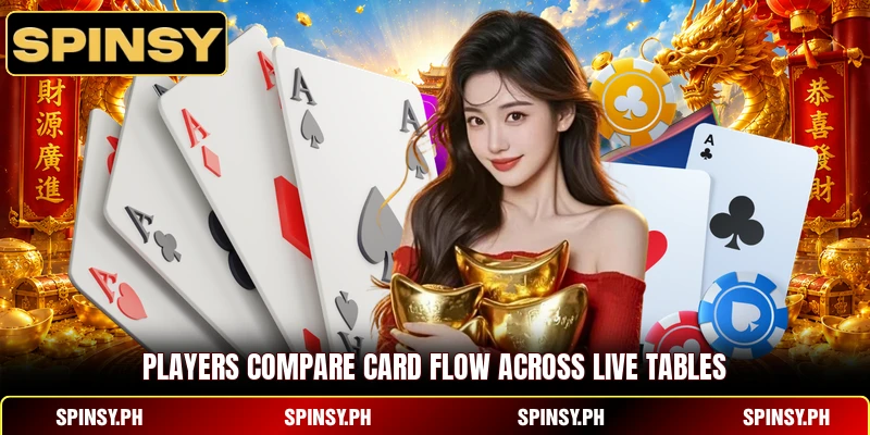 Andar Bahar Live Casino - Pick Sides In Real Time Now 3 Players compare card flow across live tables