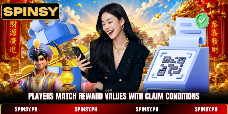 Promotions 5 Players match reward values with claim conditions