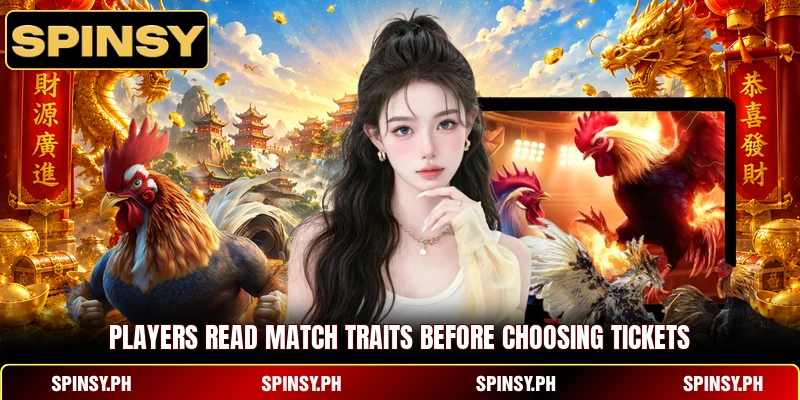 Players read match traits before choosing tickets