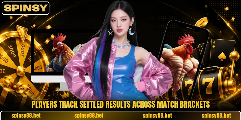 Players track settled results across match brackets