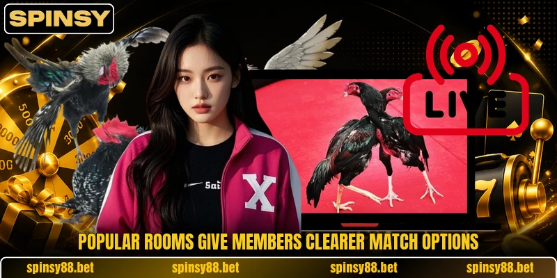 Popular rooms give members clearer match options