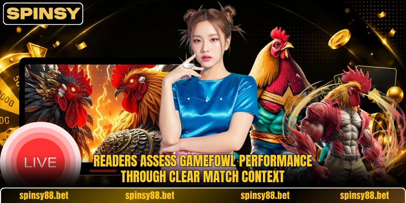 Readers assess Gamefowl Performance through clear match context Readers assess Gamefowl Performance through clear match context
