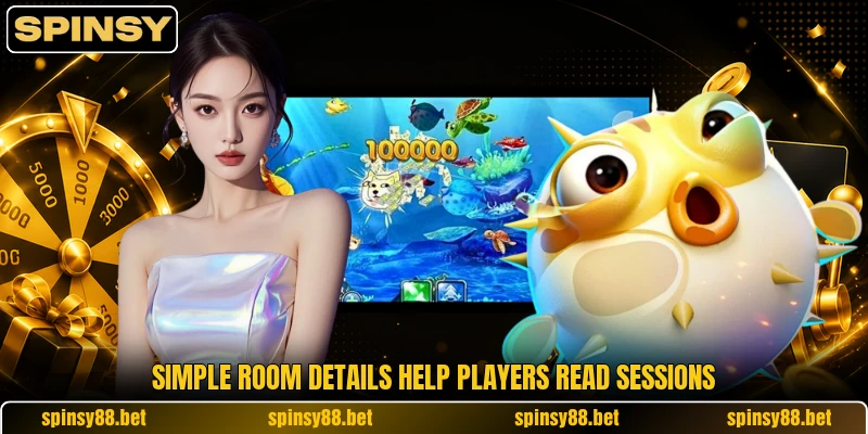 Simple room details help players read sessions