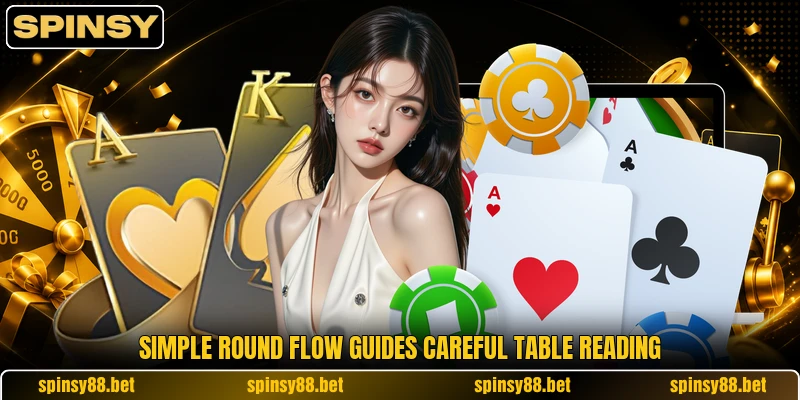 Simple round flow guides careful table reading Simple round flow guides careful table reading