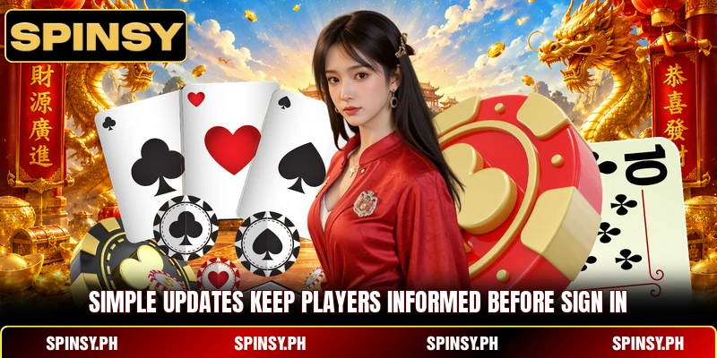 Blog 6 Simple updates keep players informed before sign in