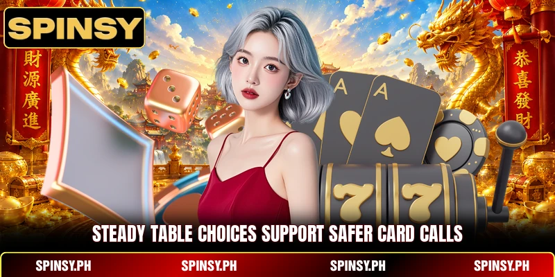 Steady table choices support safer card calls